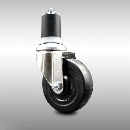 Service Caster 4 Inch 316SS Hard Rubber Wheel Swivel 1-7/8 Inch Expanding Stem Caster SCC SCC-SS316EX20S414-HRS-178
